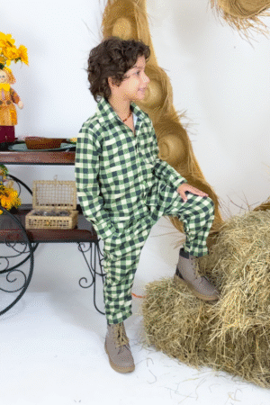 Conjunto Moço Bonito - Xadrez Verde