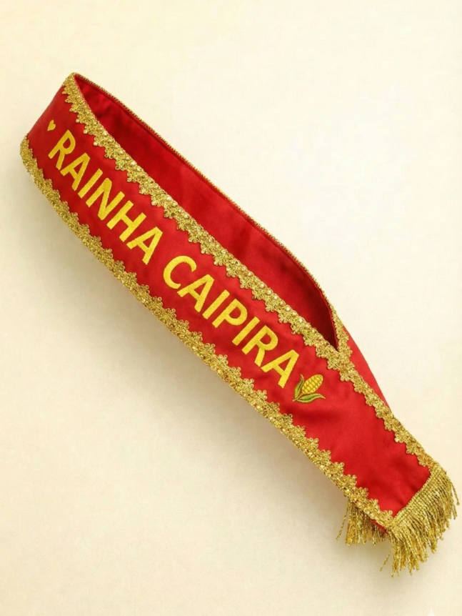 Faixa Rainha Caipira Vermelho