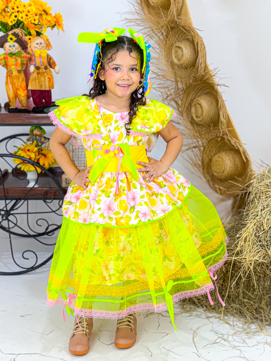 Vestido ViraFesta - Amarelo