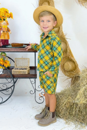 Conjunto Roceirinho - Verde e Amarelo