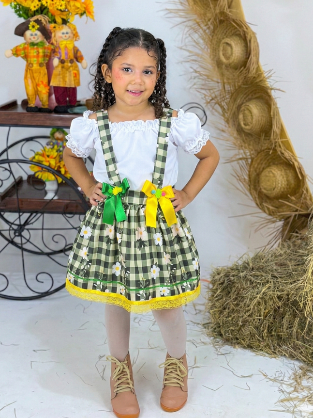 Salopete Ciganinha - Jardim Verde