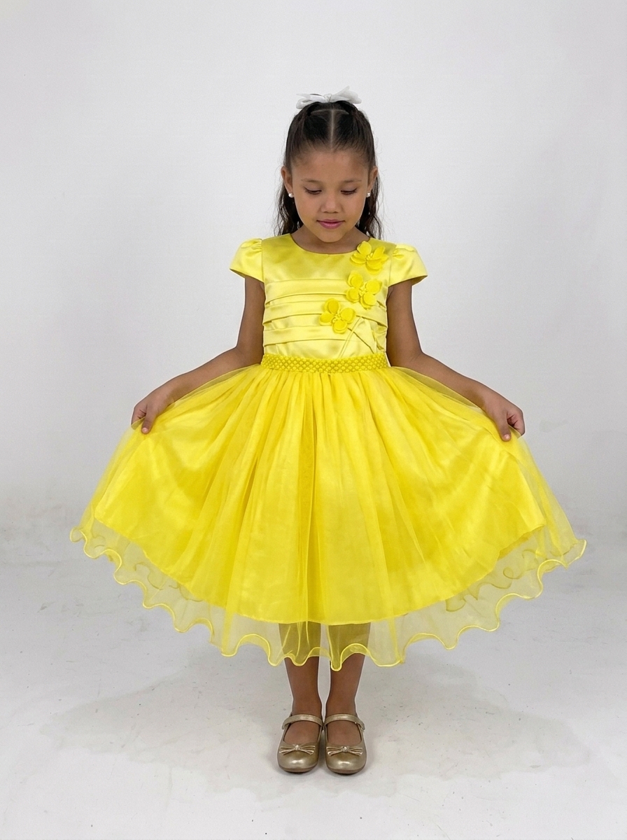 Vestido Faixas Amarelo