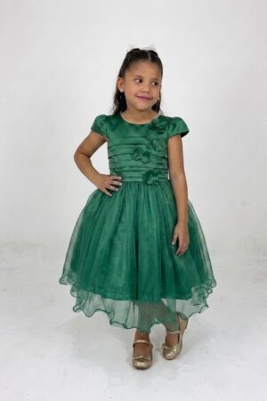 Vestido Faixas Verde Bandeira