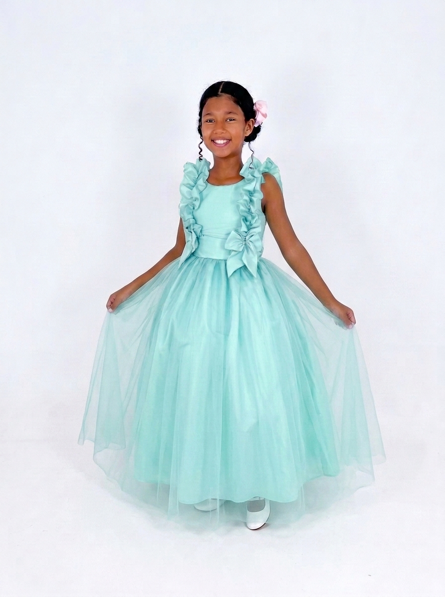 Vestido Longo FluFlu Verde Agua