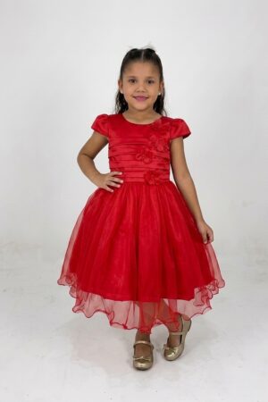 Vestido Faixas Vermelho