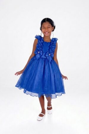 Vestido Glitter Fluflu Azul Royal