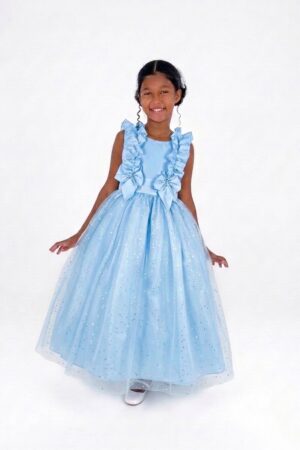 Vestido Longo Glitter FluFlu Azul