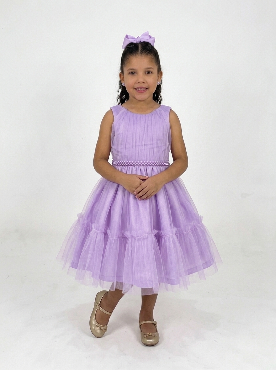 Vestido Camadas Lilas