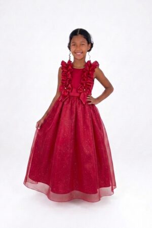 Vestido Longo Glitter FluFlu Vermelho