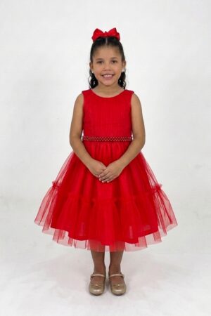 Vestido Camadas Vermelho