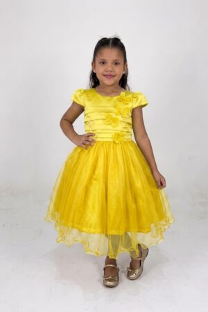 Vestido Faixas Amarelo