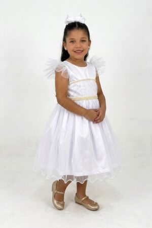 Vestido Busto Franzido Branco