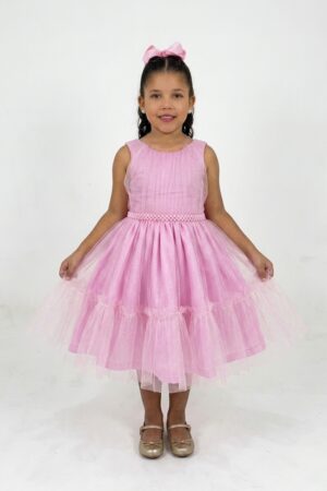 Vestido Camadas Rosa