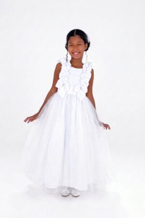 Vestido Longo Glitter FluFlu Branco
