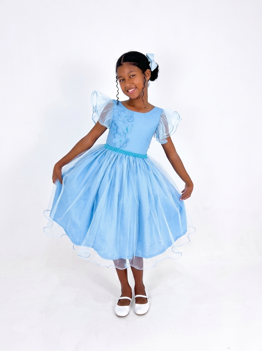 Vestido Bufante Azul