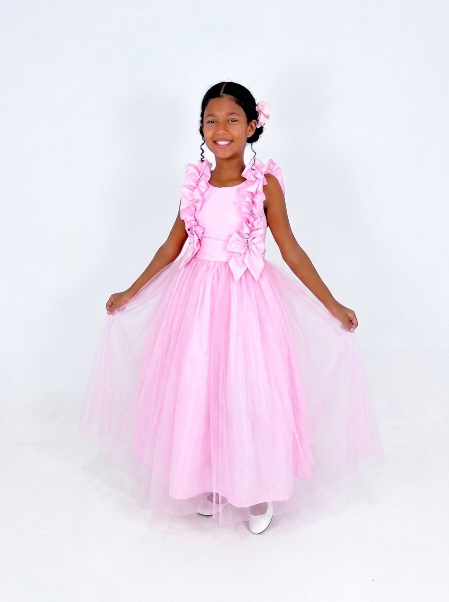 Vestido Longo FluFlu Rosa