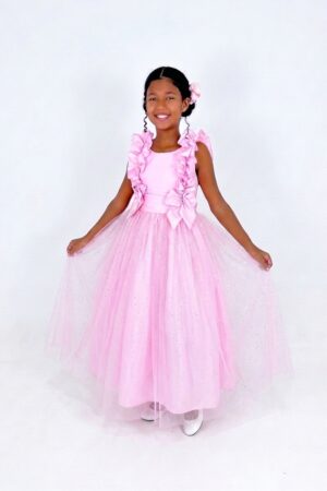 Vestido Longo Glitter FluFlu Rosa