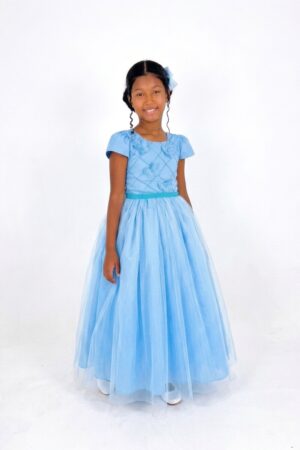Vestido Longo Borboleta Azul