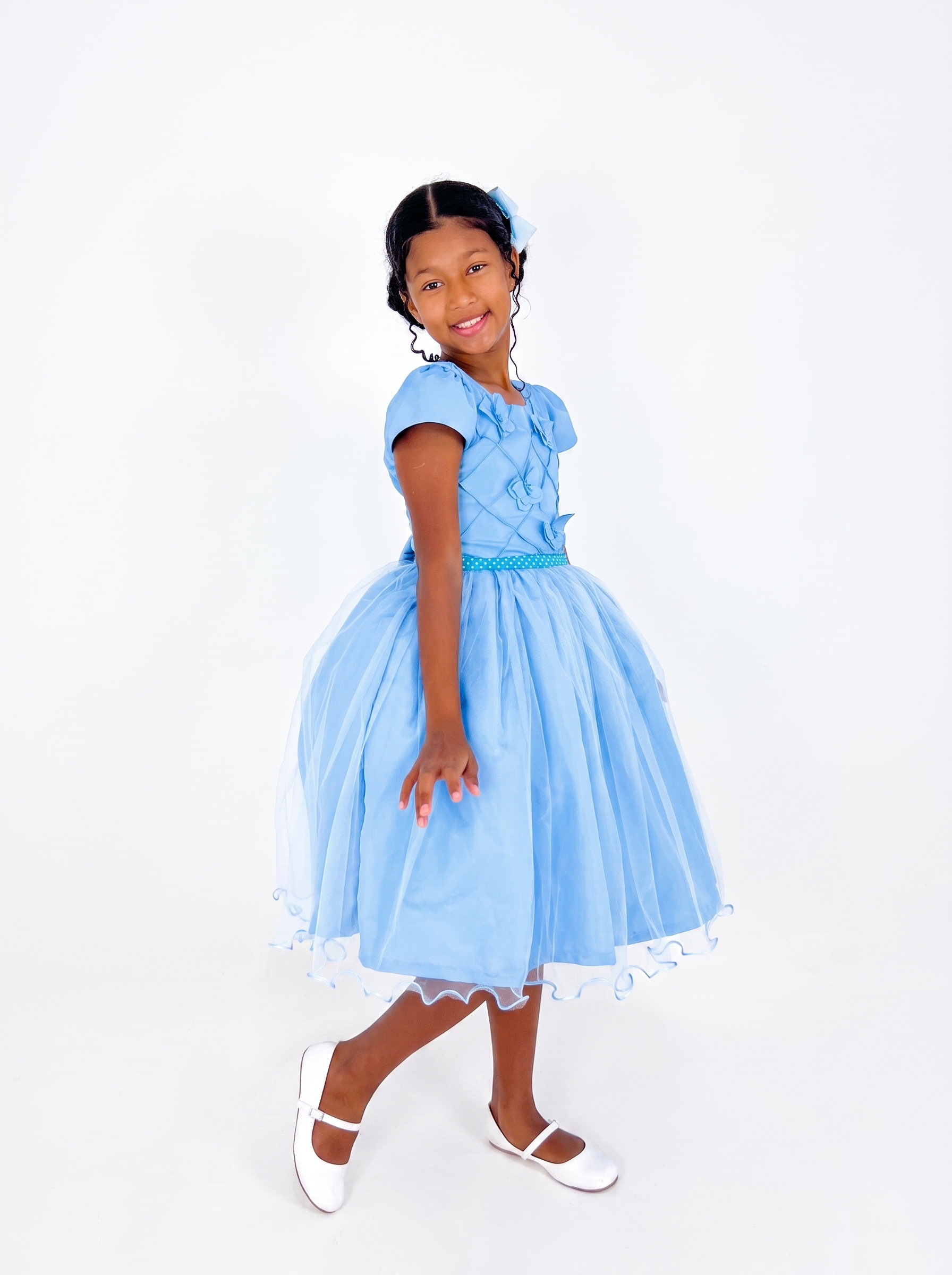 Vestido Borboleta Azul